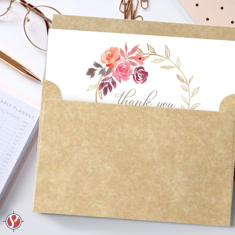 S Superfine Printing A7 Aged Parchment Envelopes â€“ Fits 5 x 7â€ Greeting Cards, Wedding & Party Invitations, Bridal Showers, Announcements, Photos | 5 1/4â€ X 7 1/4â€ | Square Flap | 24lb Bond, 60lb Text | 25 Per Pack - Image 3